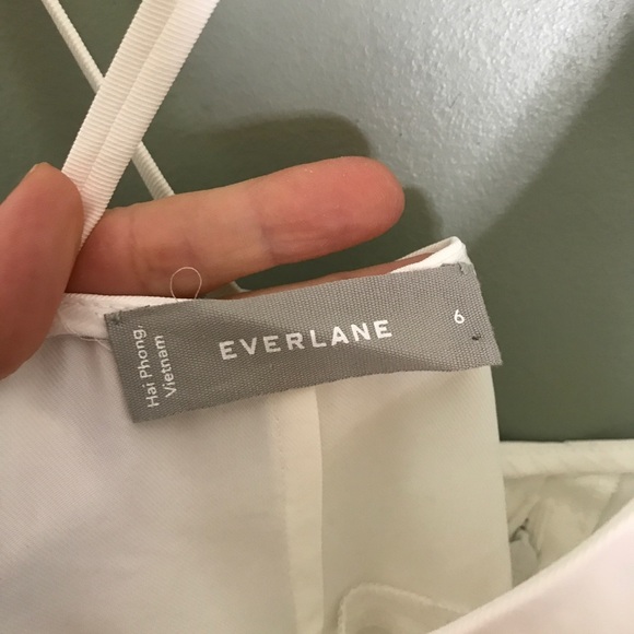 Everlane White Japanese GoWeave Cross Back Slip Dress - Picture 12 of 13